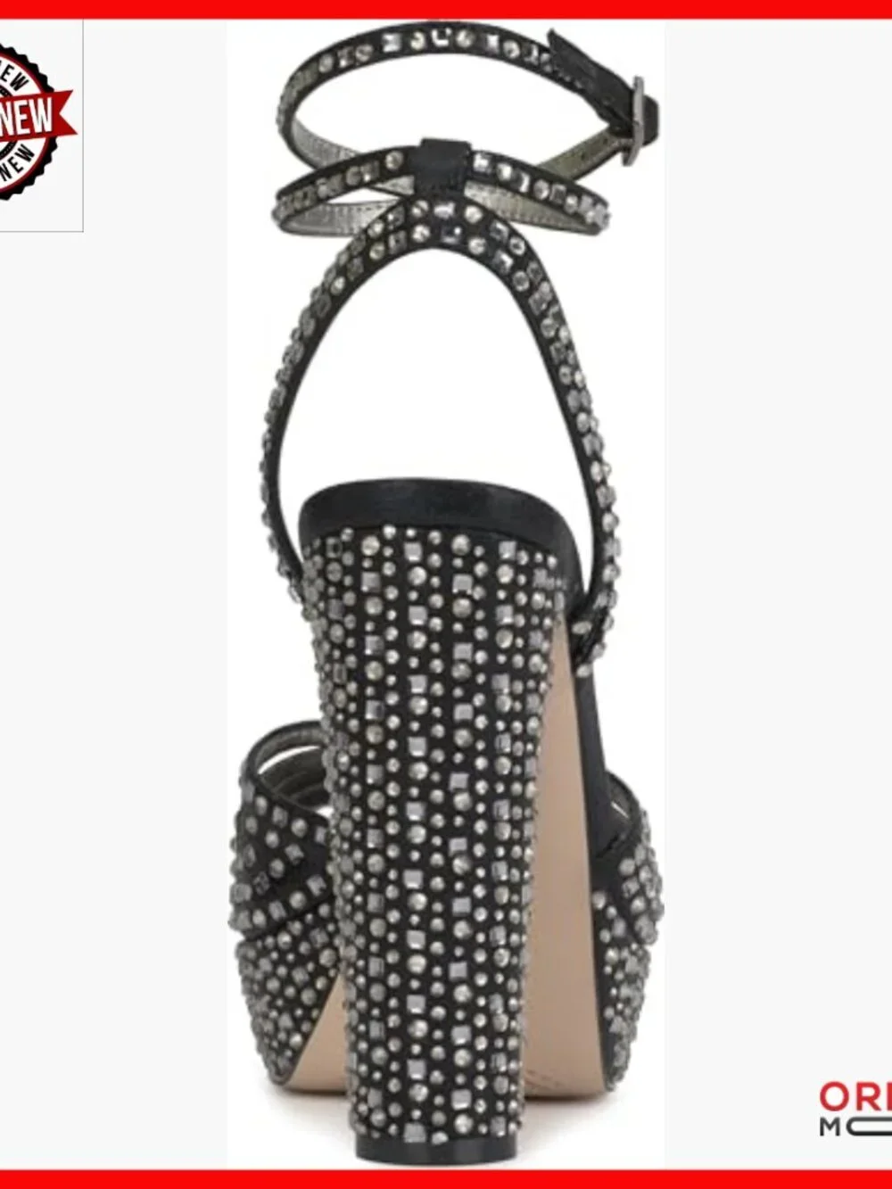 Platform Sandal with Double Ankle Strap and Caged Toe Detailing